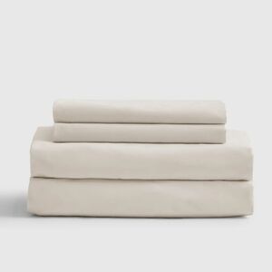 NWT! Quince Organic Cotton Sand Percale Sheets & 2 Pillowcass! Full (537)